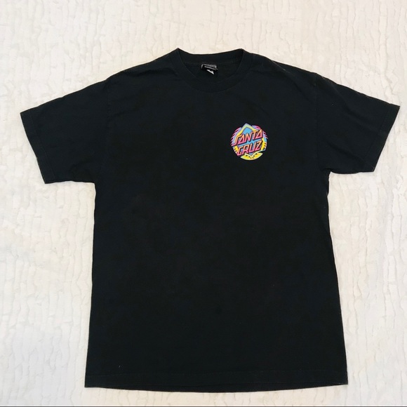 [Santa Cruz Slateboards] Rainbow Black Tee - Picture 2 of 8